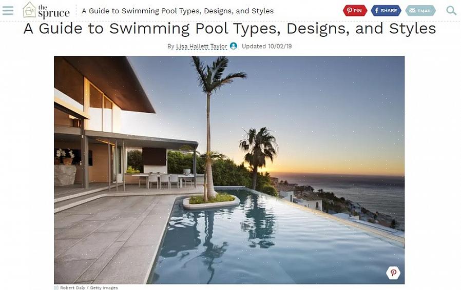 Denne rektangulære pool er designet af Southerwind-pools